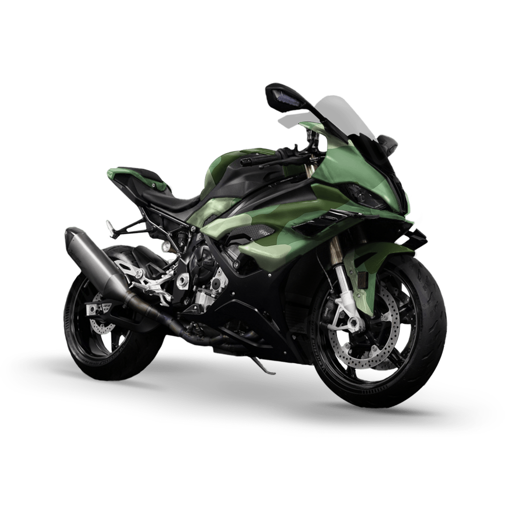 Jumbo Cumulus Pistachio Camo Sports Bike Vinyl Wrap