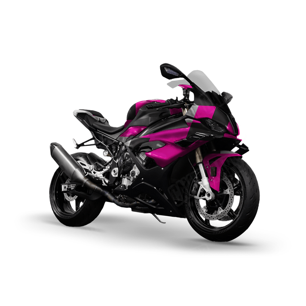 Pixel Magenta Tiger Sports Bike Wraps