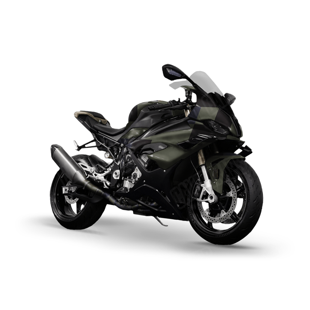 Pixel Militant Blue Sports Bike Wraps
