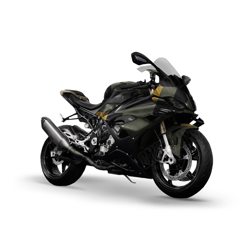 Pixel Militant Yellow Sports Bike Wraps