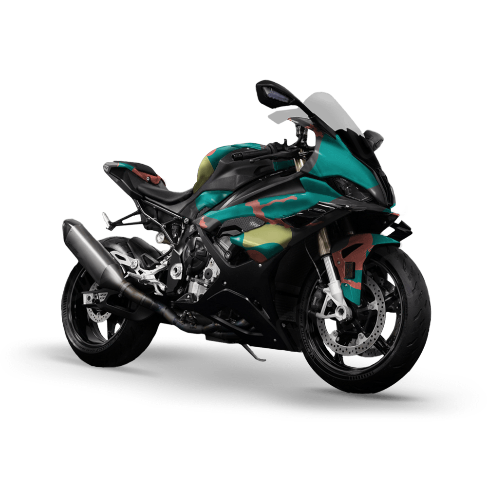 Jumbo Ragged Fiesta Camo Sports Bike Vinyl Wrap