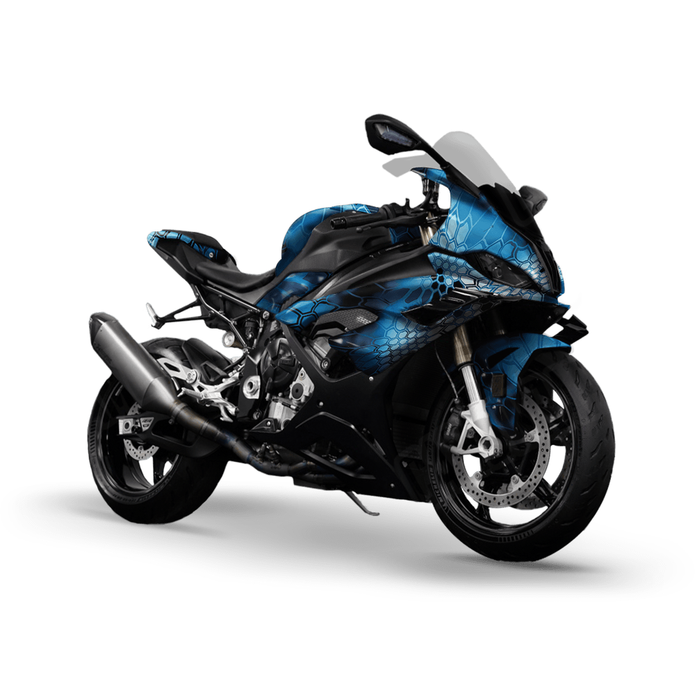 Kryptek Blue Lightning Camo Sports Bike Vinyl Wrap