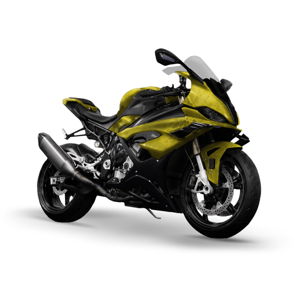 Kryptek Yellow Camo Sports Bike Vinyl Wrap