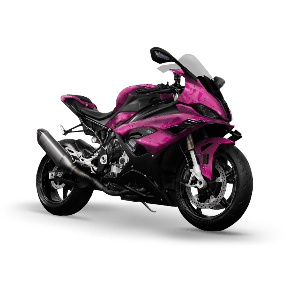 Large Battle Storm Elite Magenta Camo Sports Bike Vinyl Wrap