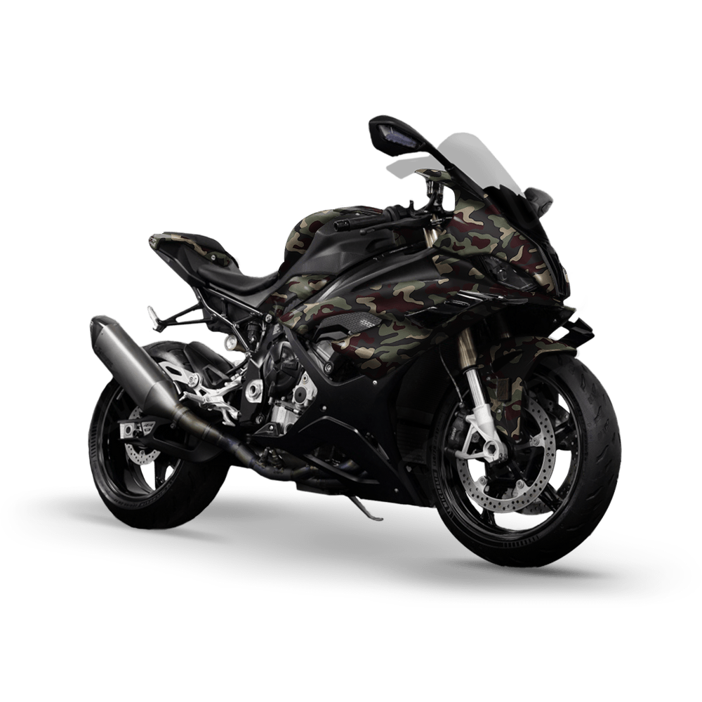 Large Classic Militant Blood Camo Sports Bike Vinyl Wrap