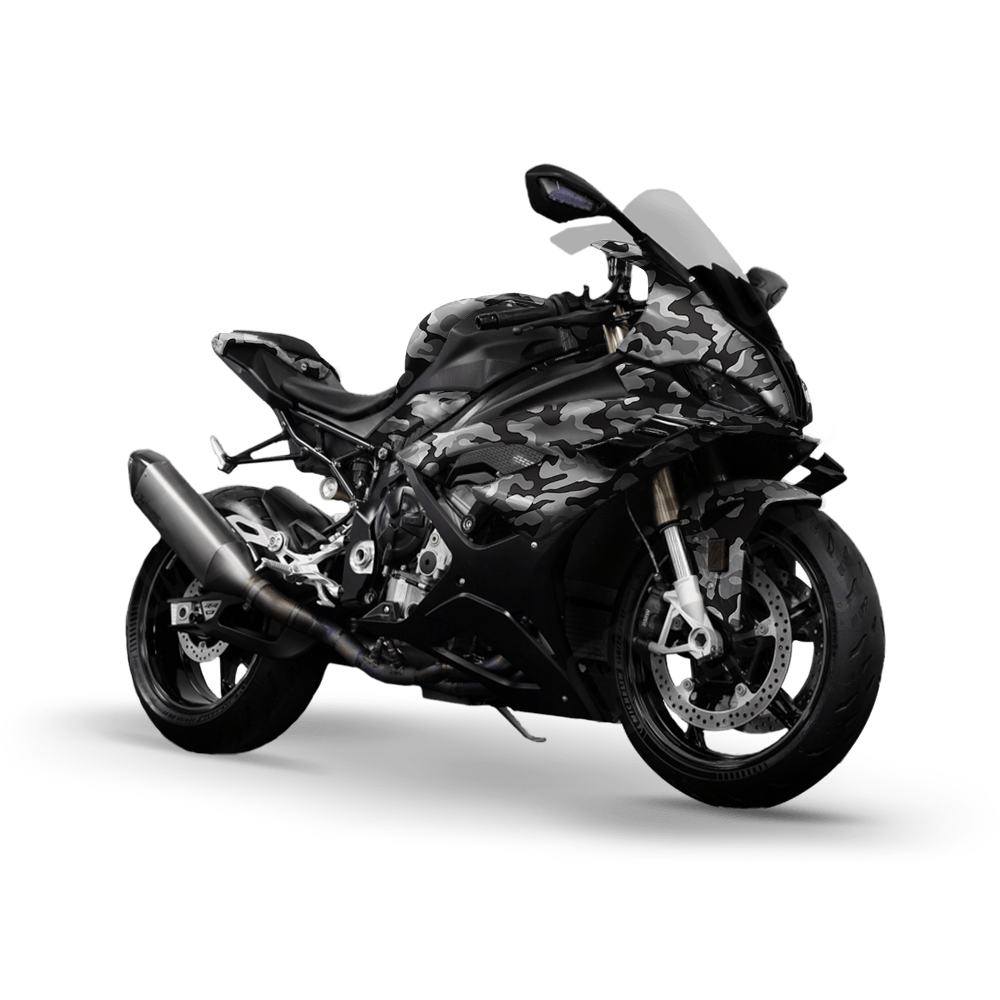 Large Classic Urban Night Camo Sports Bike Vinyl Wrap