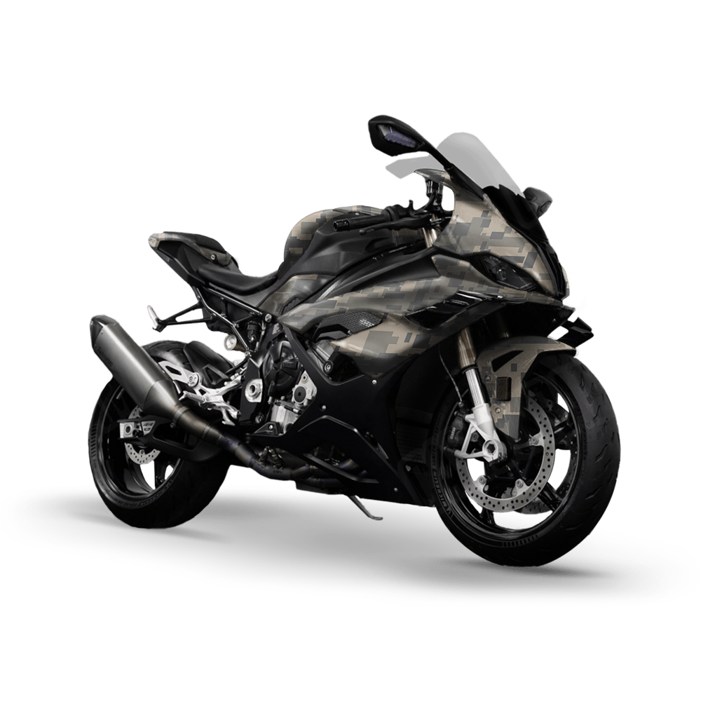 Large Digital Army Camo Sports Bike Vinyl Wrap