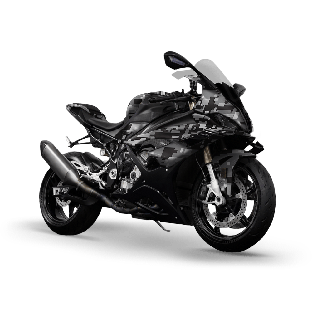 Large Digital Urban Night Camo Sports Bike Vinyl Wrap