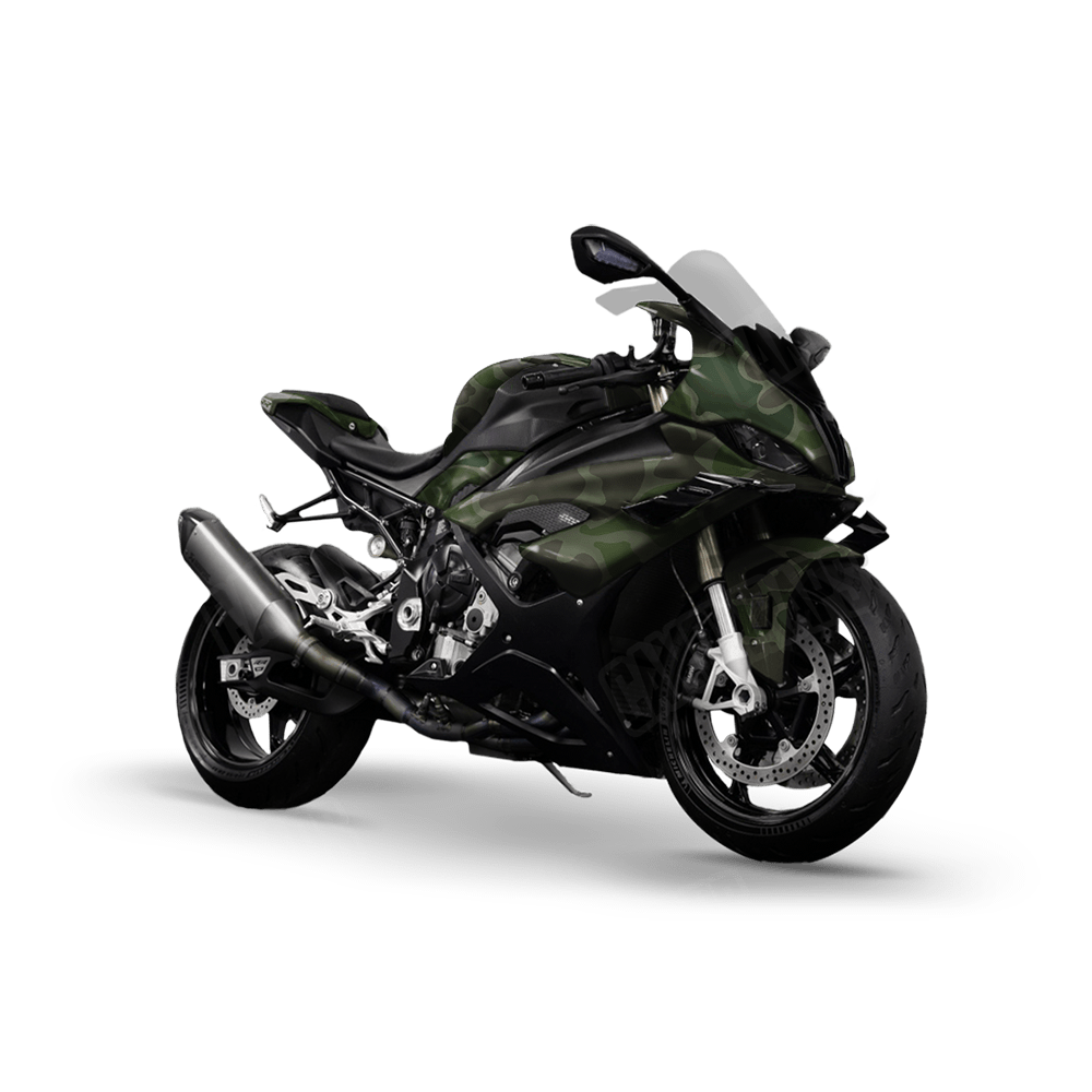 Old School Duck Army Dark Green Sports Bike Wraps