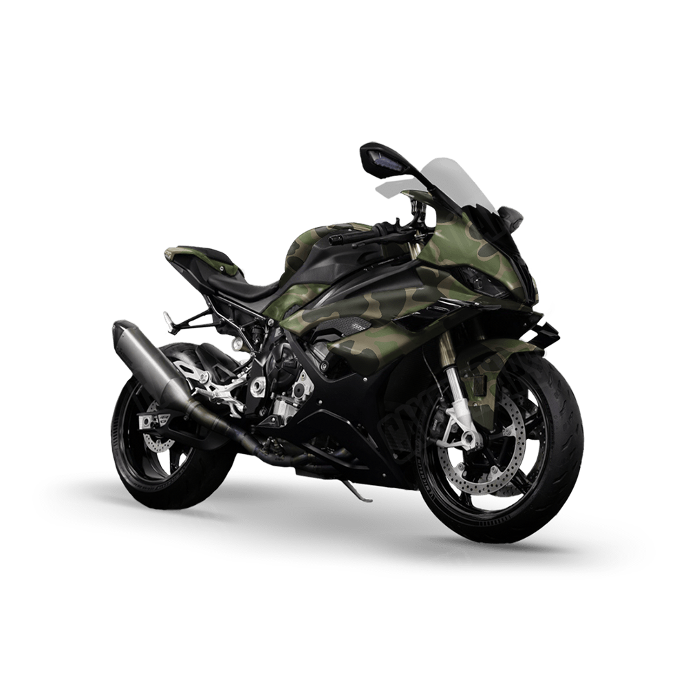 Old School Duck Army Green Sports Bike Wraps
