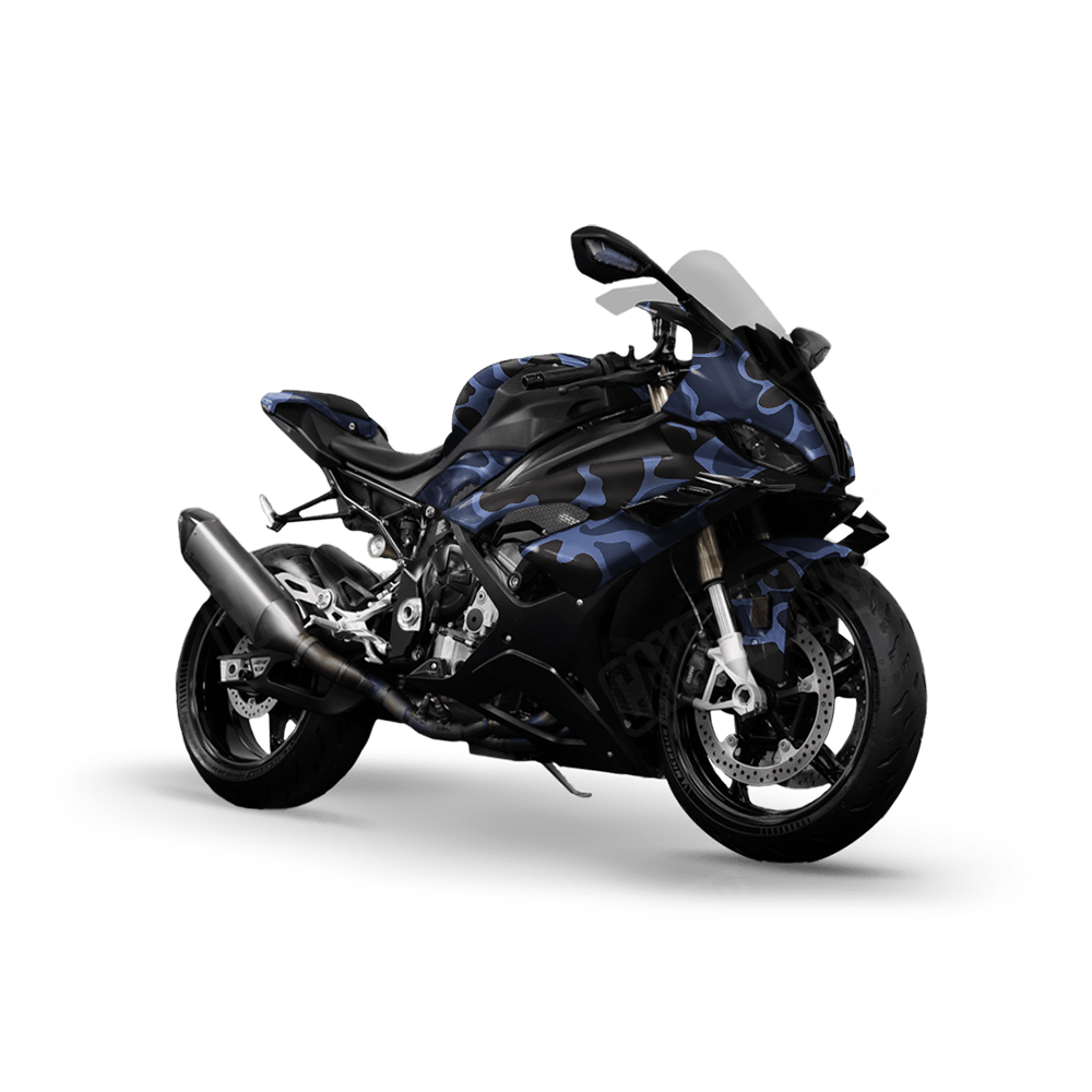 Old School Duck Blue Midnight Sports Bike Wraps
