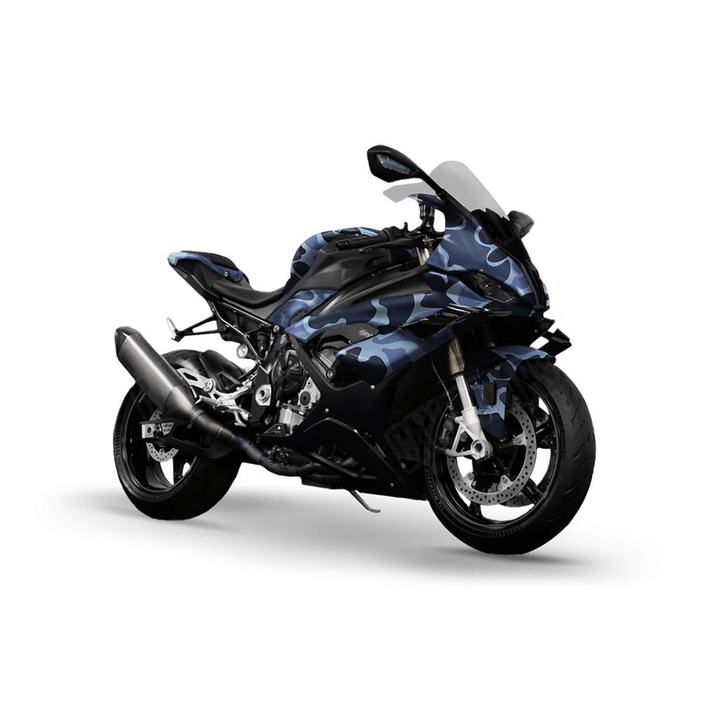 Old School Duck Blue Urban Night Sports Bike Wraps