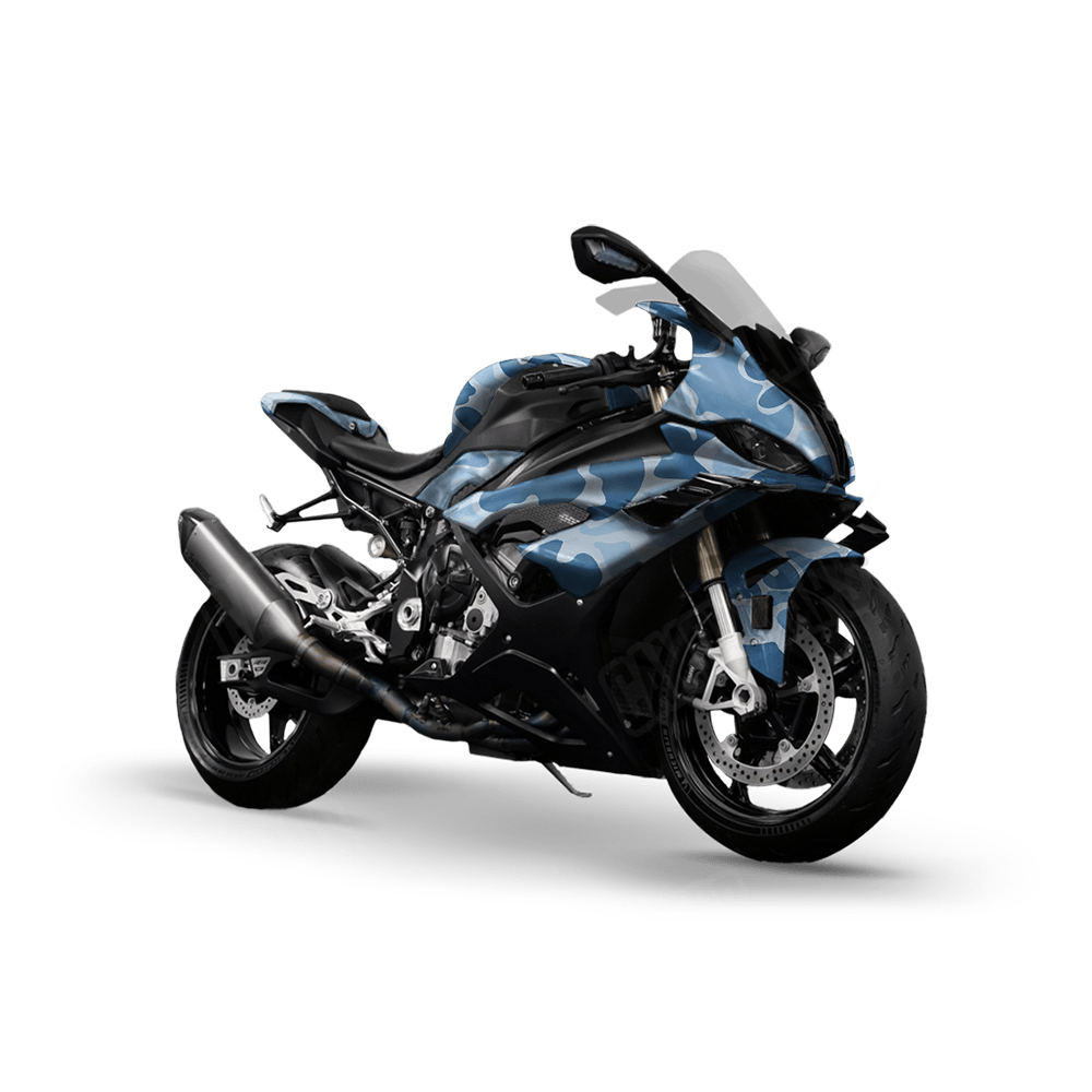 Old School Duck Cool Blue Sports Bike Wraps