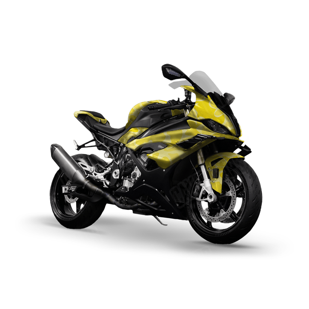 Old School Duck Elite Yellow Sports Bike Wraps
