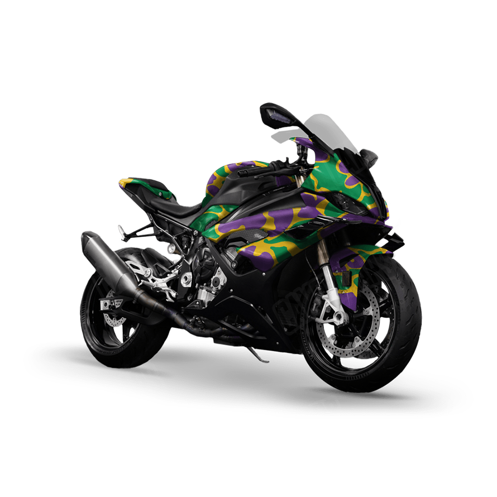 Old School Duck Mardi Gras Sports Bike Wraps