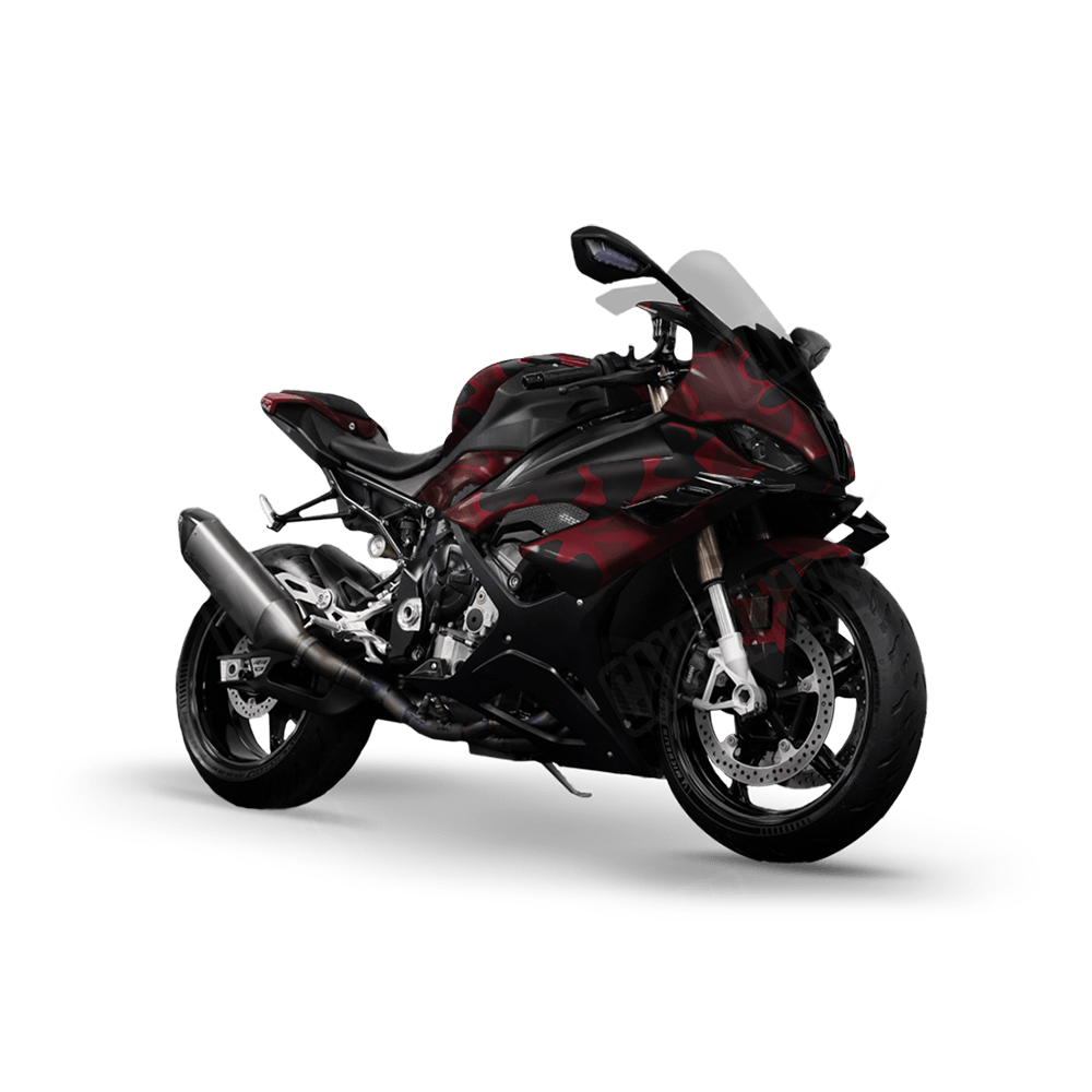 Old School Duck Vampire Red Sports Bike Wraps