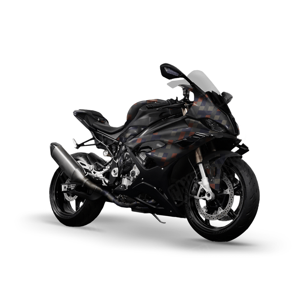 Pixel Blue Copper Sports Bike Wraps