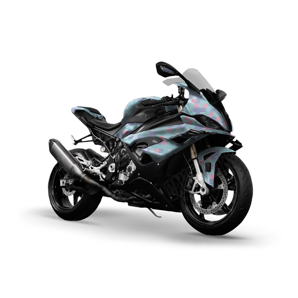 Pixel Cotton Candy Sports Bike Wraps