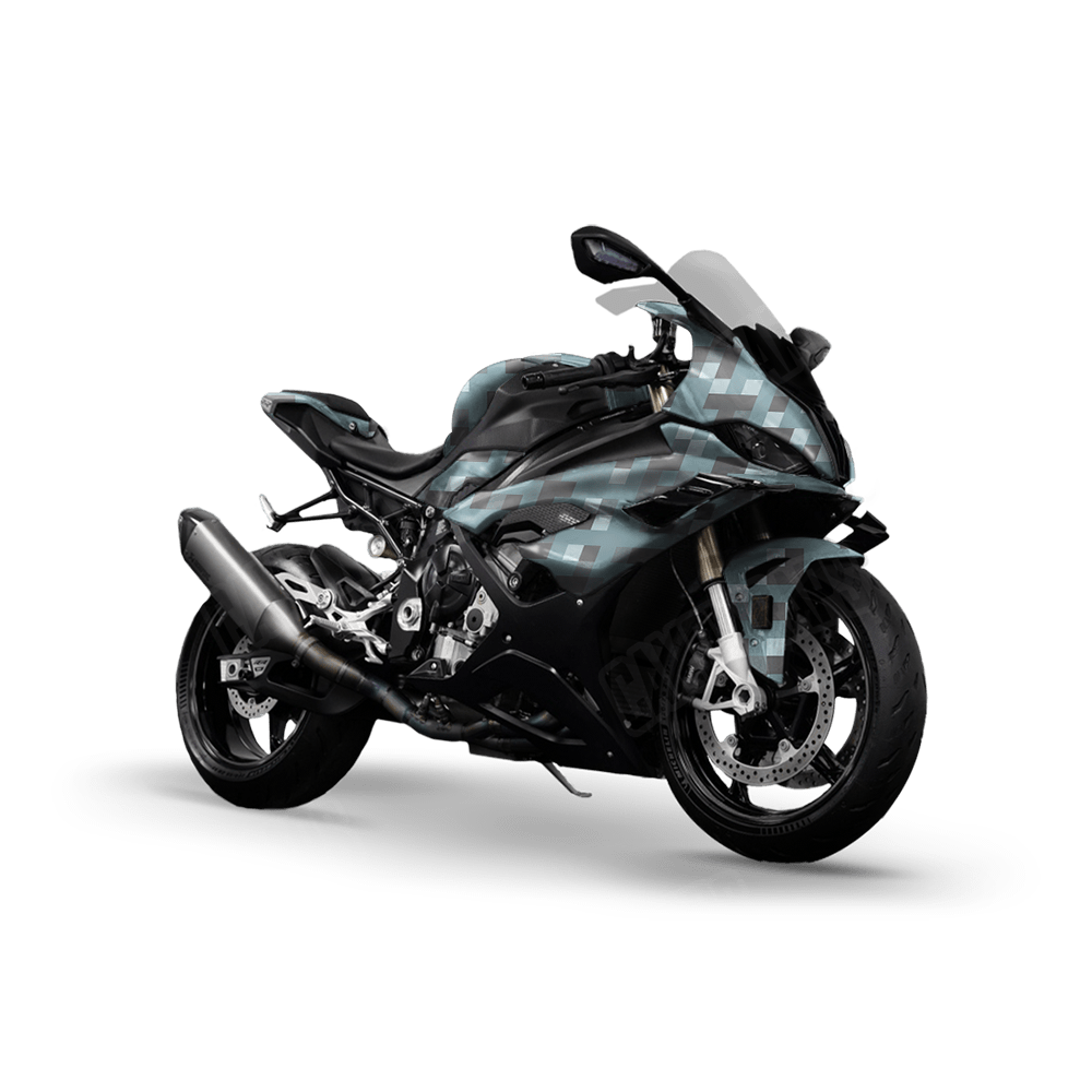 Pixel Overcast Sports Bike Wraps