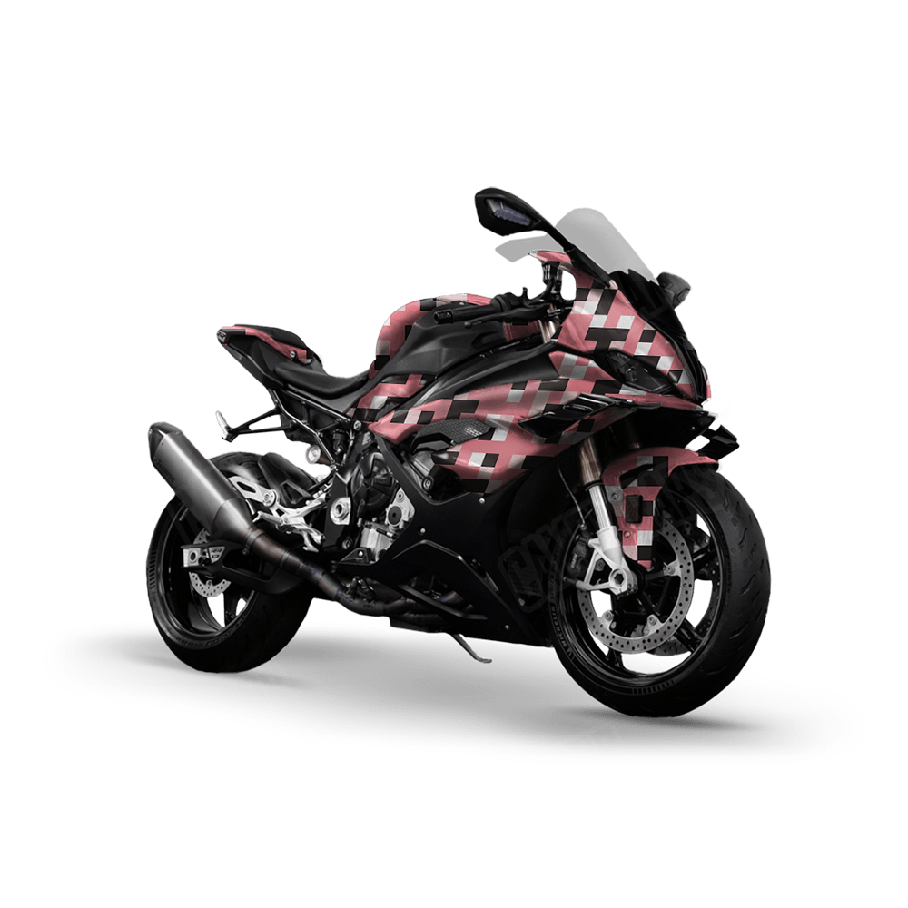 Pixel Pink Sports Bike Wraps