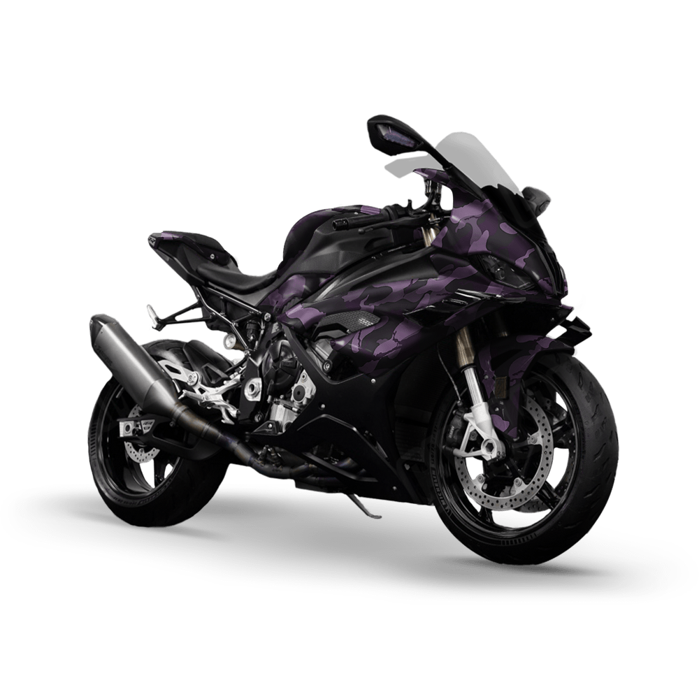 Large Ragged Darkwing Camo Sports Bike Vinyl Wrap