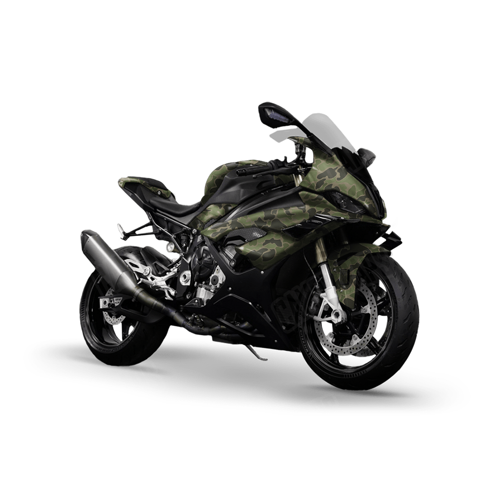 Old School Duck Army Green Sports Bike Wraps