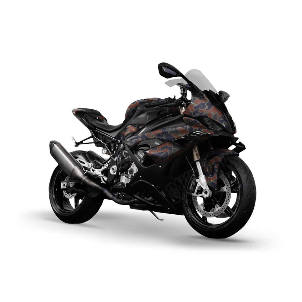 Old School Duck Blue Copper Sports Bike Wraps