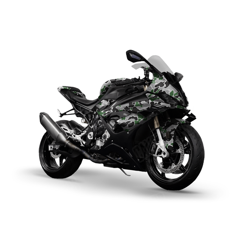 Old School Duck Green Tiger Sports Bike Wraps