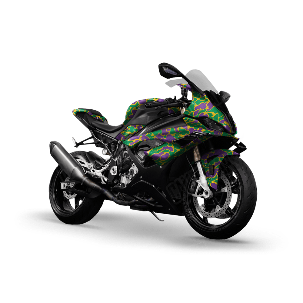 Old School Duck Mardi Gras Sports Bike Wraps