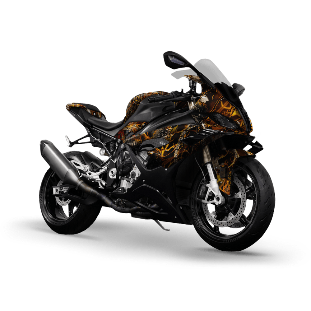 Nature Burning Voodoo Camo Sports Bike Vinyl Wrap