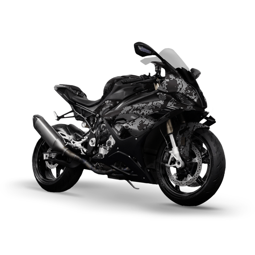 Pasted Midnight Camo Sports Bike Vinyl Wrap