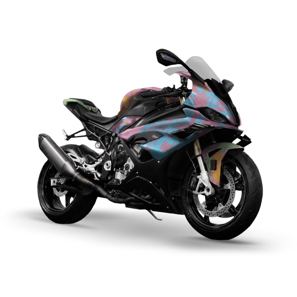 Pasted Sherbert Camo Sports Bike Vinyl Wrap