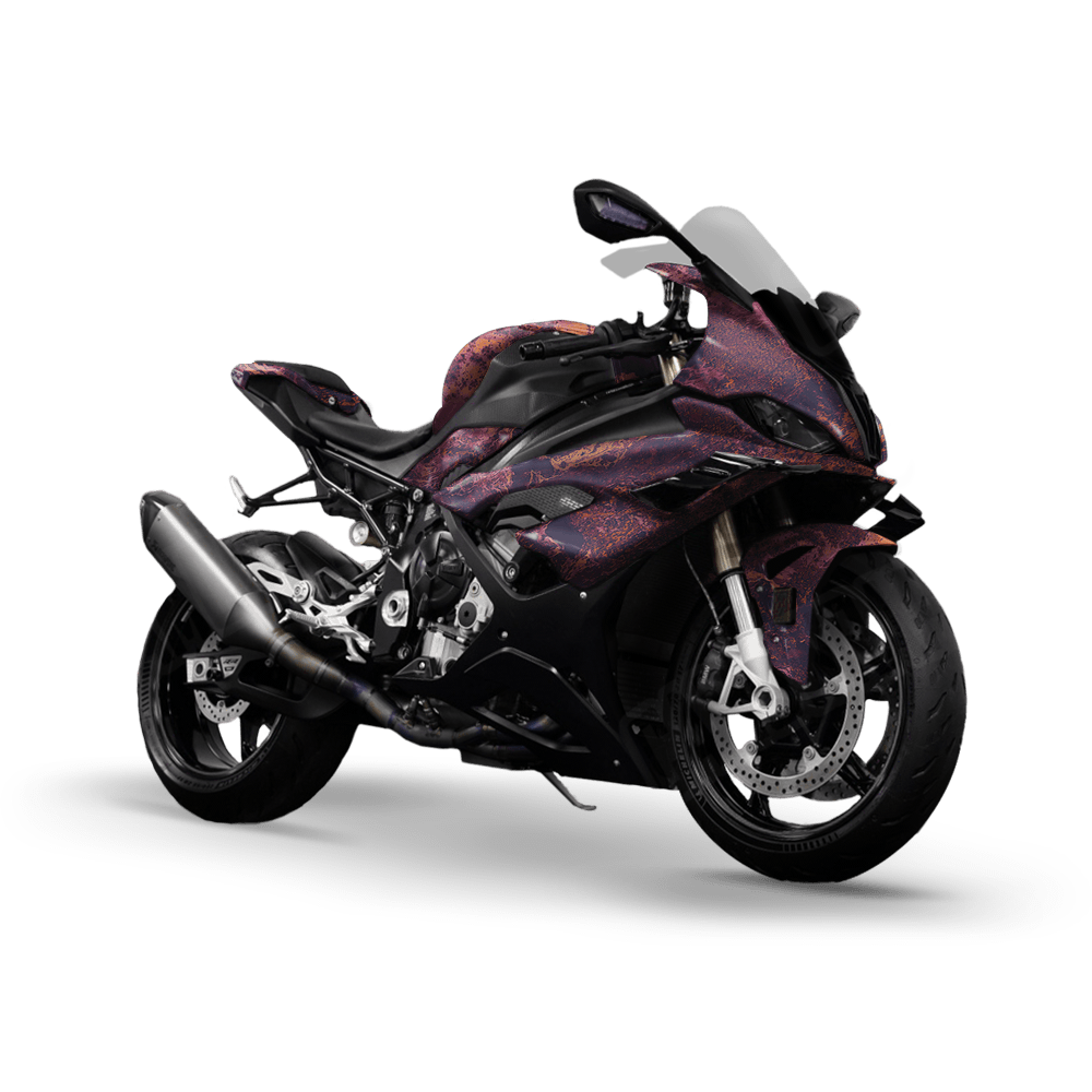 Realtree XTREME Gothic Grape Camo Sports Bike Vinyl Wrap