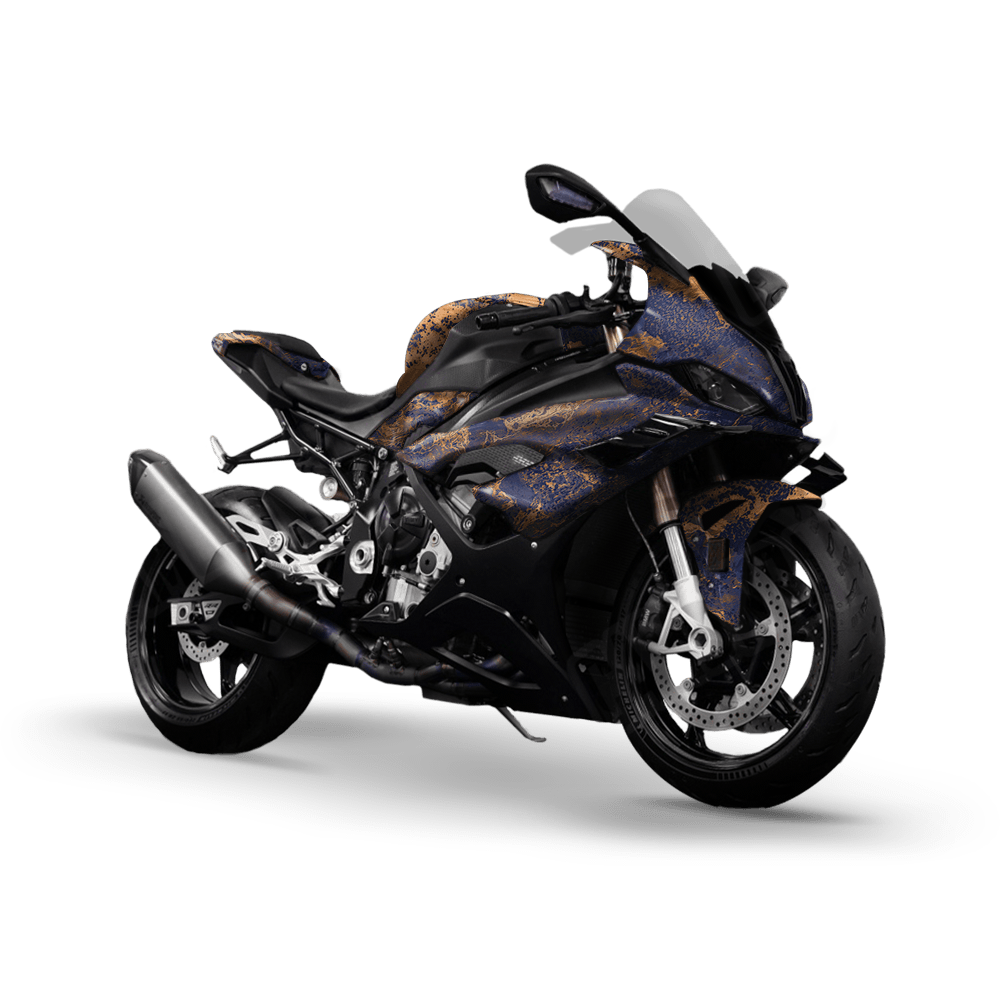 Realtree XTREME Spiced Navy Camo Sports Bike Vinyl Wrap