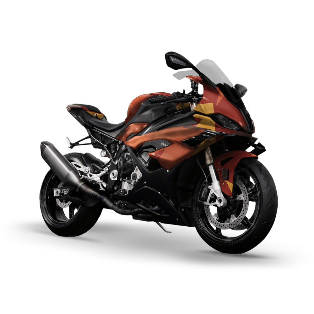 Shattered Autumn Camo Sports Bike Vinyl Wrap