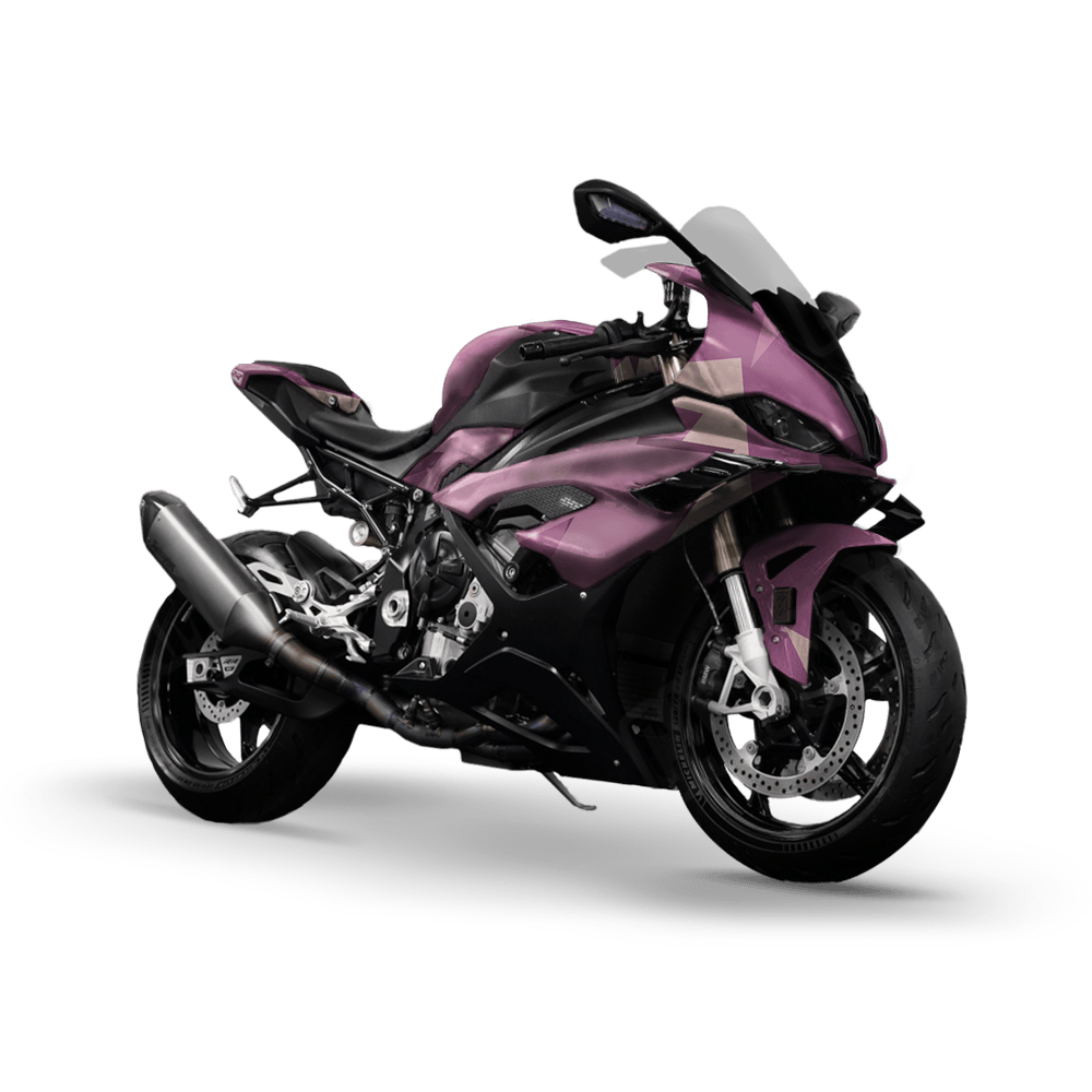 Shattered Floral Camo Sports Bike Vinyl Wrap