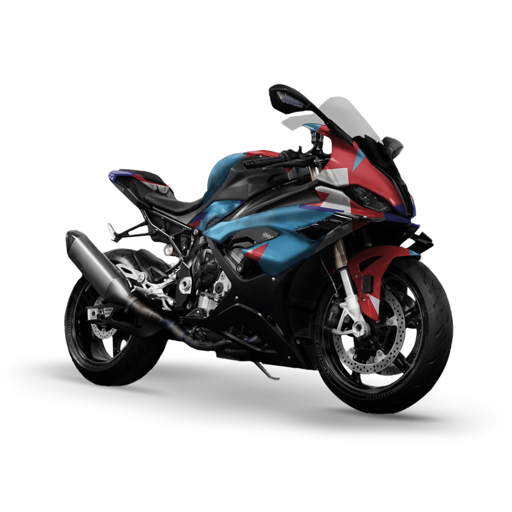 Shattered M Series Camo Sports Bike Vinyl Wrap