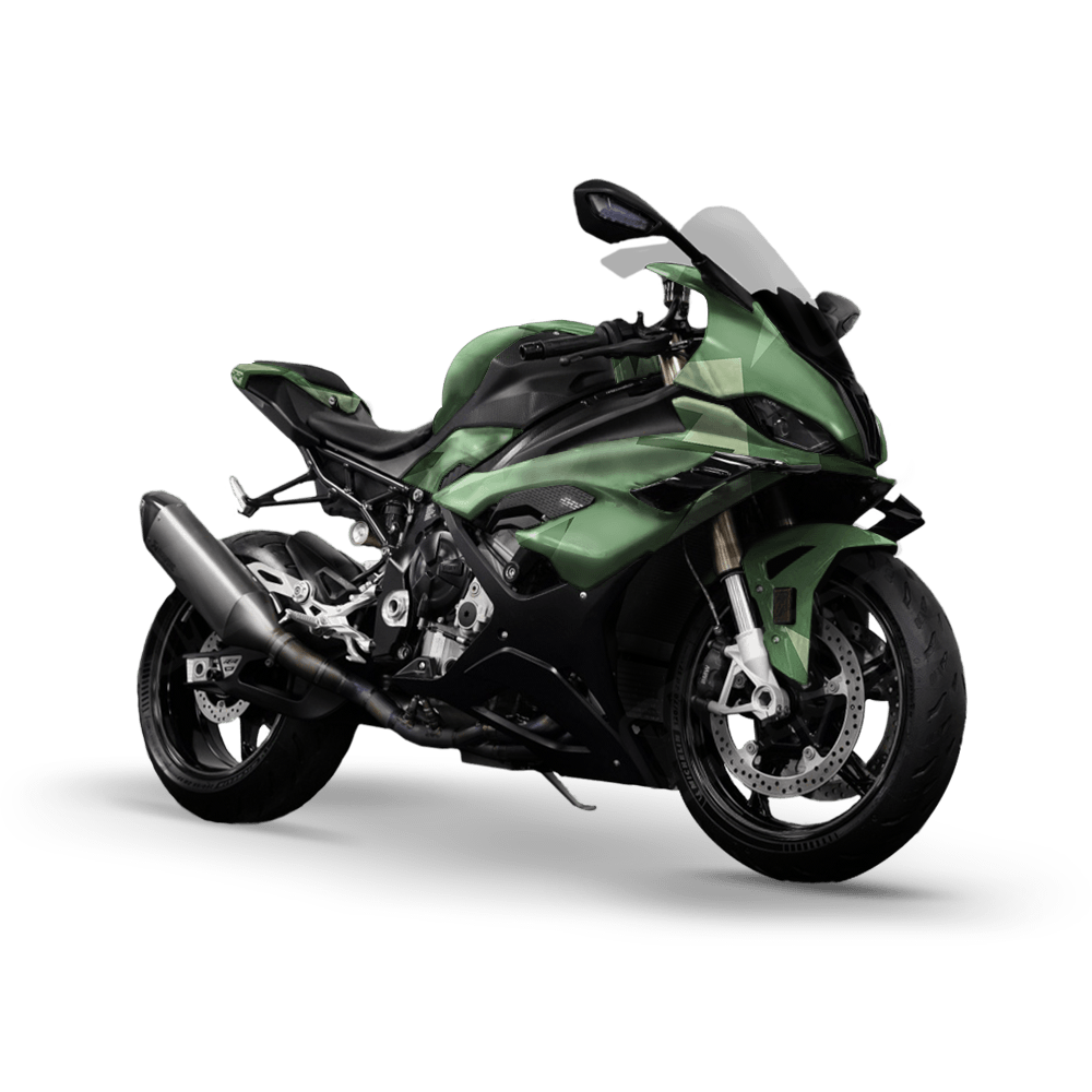Shattered Pistachio Camo Sports Bike Vinyl Wrap
