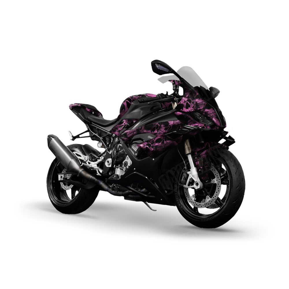 Skull Pink Sports Bike Wraps