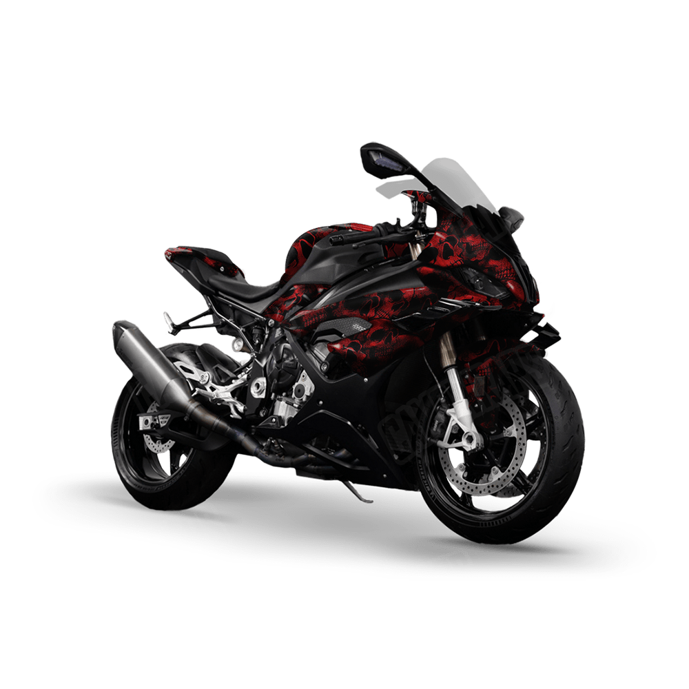 Skull Red Sports Bike Wraps