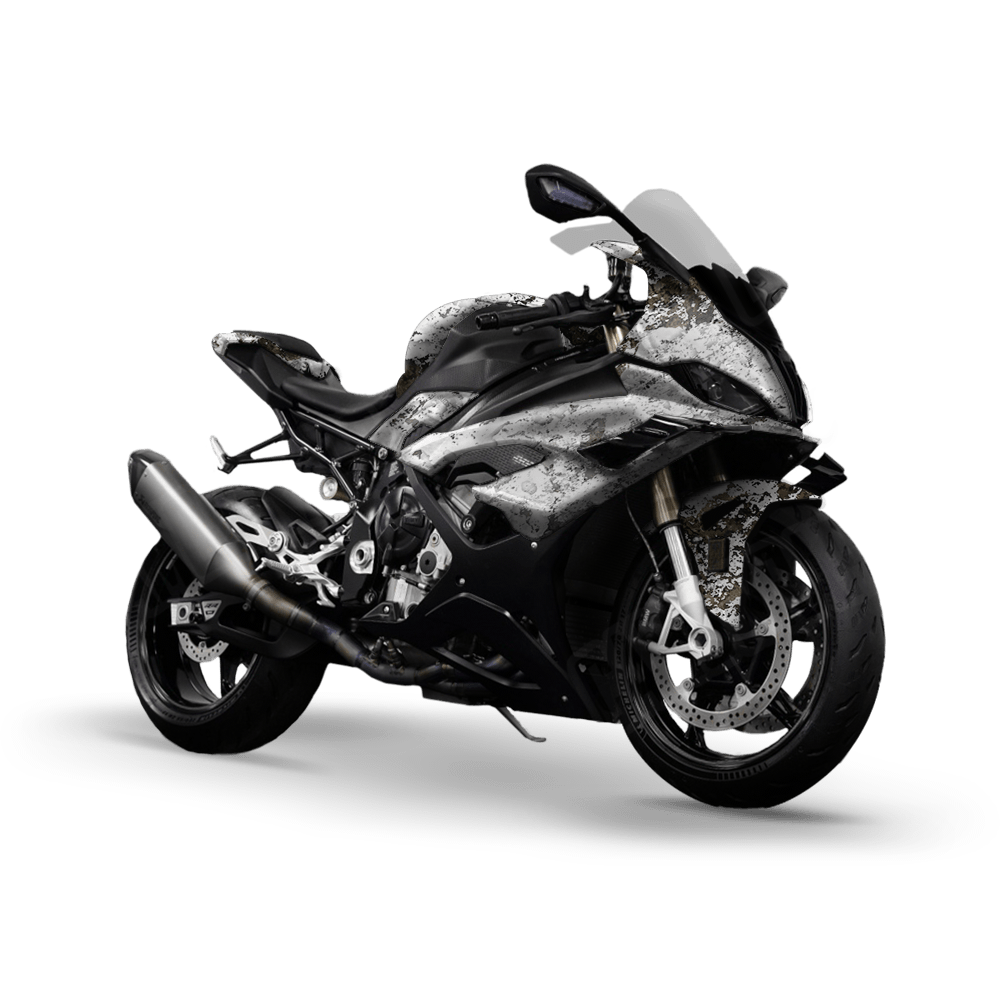 Substrate Snowfall Camo Sports Bike Vinyl Wrap