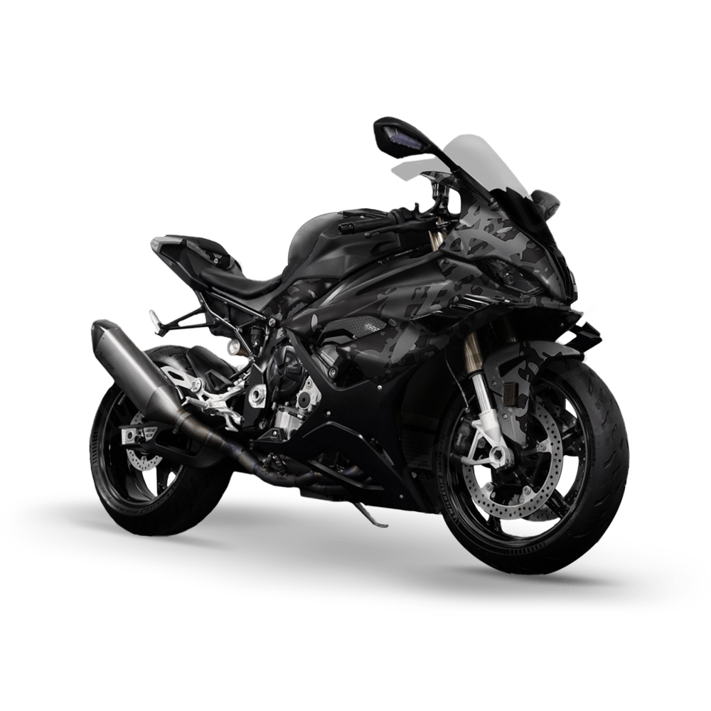 Tire Splatter Midnight Camo Sports Bike Vinyl Wrap