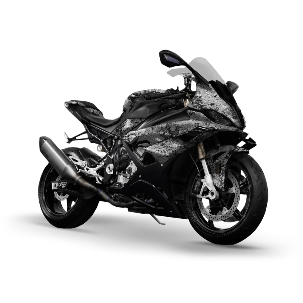 Toadaflage White Camo Sports Bike Vinyl Wrap