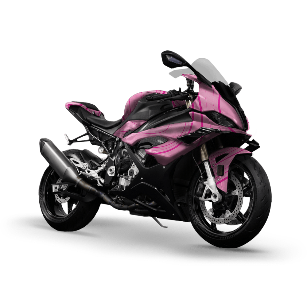 Topographic Pink Camo Sports Bike Vinyl Wrap