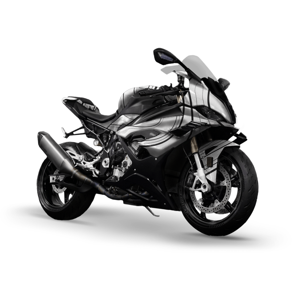 Topographic White Camo Sports Bike Vinyl Wrap