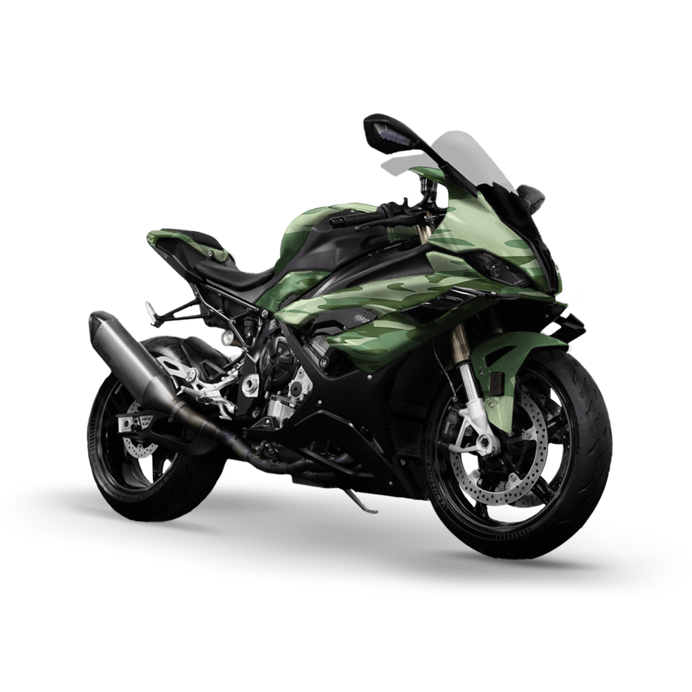 Treetop Pistachio Camo Sports Bike Vinyl Wrap