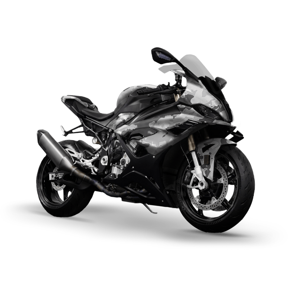Treetop Snow Camo Sports Bike Vinyl Wrap