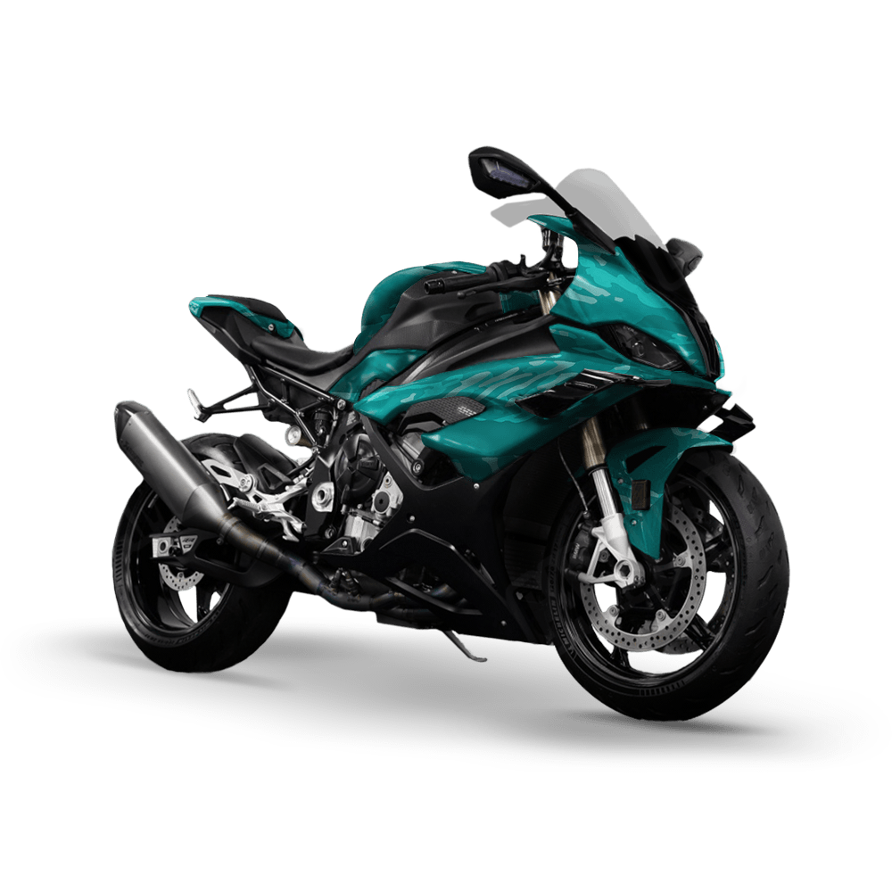 Vietnam Tiger Stripe Elite Tiffany Blue Camo Sports Bike Vinyl Wrap