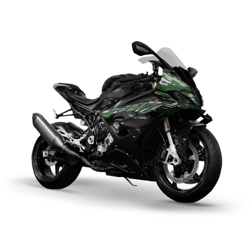 Vietnam Tiger Stripe Green Tiger Camo Sports Bike Vinyl Wrap