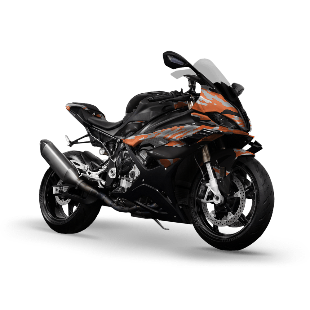 Vietnam Tiger Stripe Orange Tiger Camo Sports Bike Vinyl Wrap